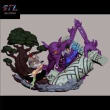 Sasuke vs Danzo STL - Naruto Shippuden - 3D Diorama to Print