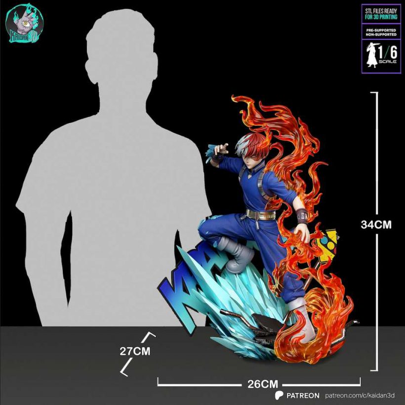 Shoto Todoroki STL - My Hero Academia