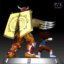 Tai & WarGreymon STL - Digimon Adventure - 3D Diorama for Printing