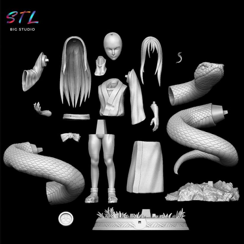 Young Orochimaru STL - Naruto Shippuden - 3D Printable Figure