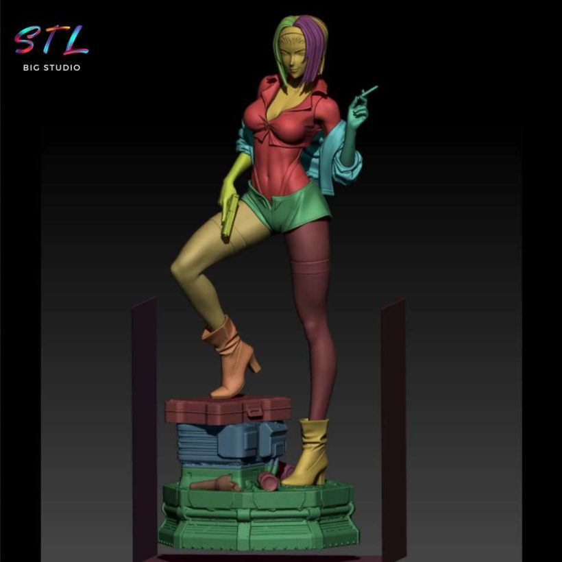 Faye Valentine STL - Cowboy Bebop - 3D Printing Figure