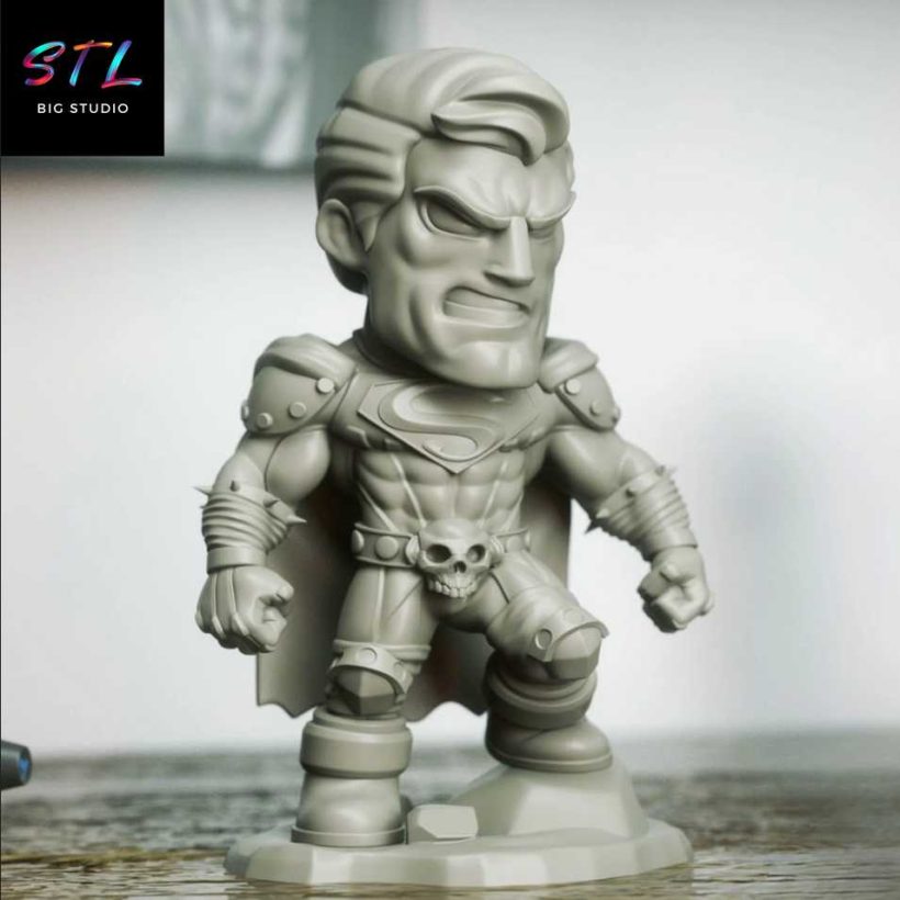Superman Death Metal Chibi STL - DC Comics - 3D Printing Figure