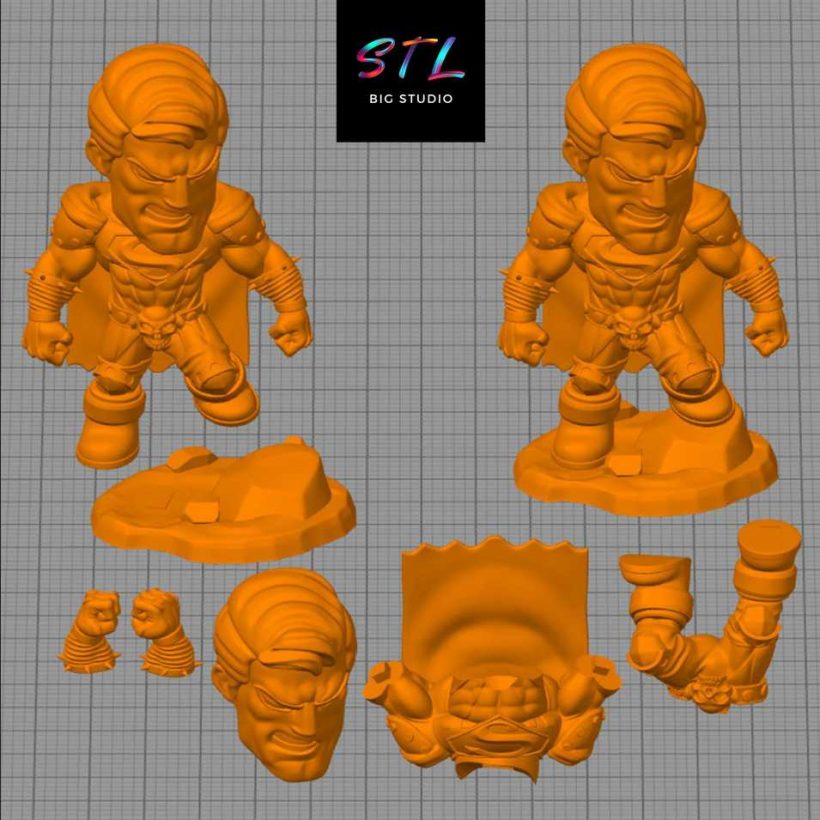 Superman Death Metal Chibi STL - DC Comics - 3D Printing Figure