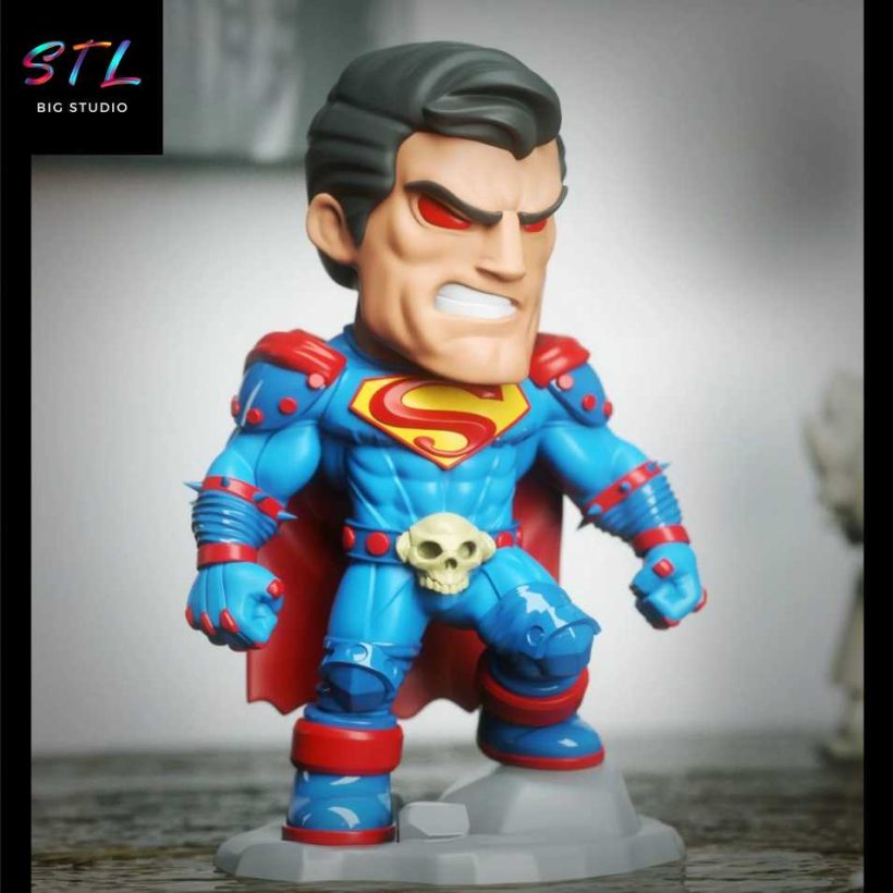 Superman Death Metal Chibi STL - DC Comics - 3D Printing Figure