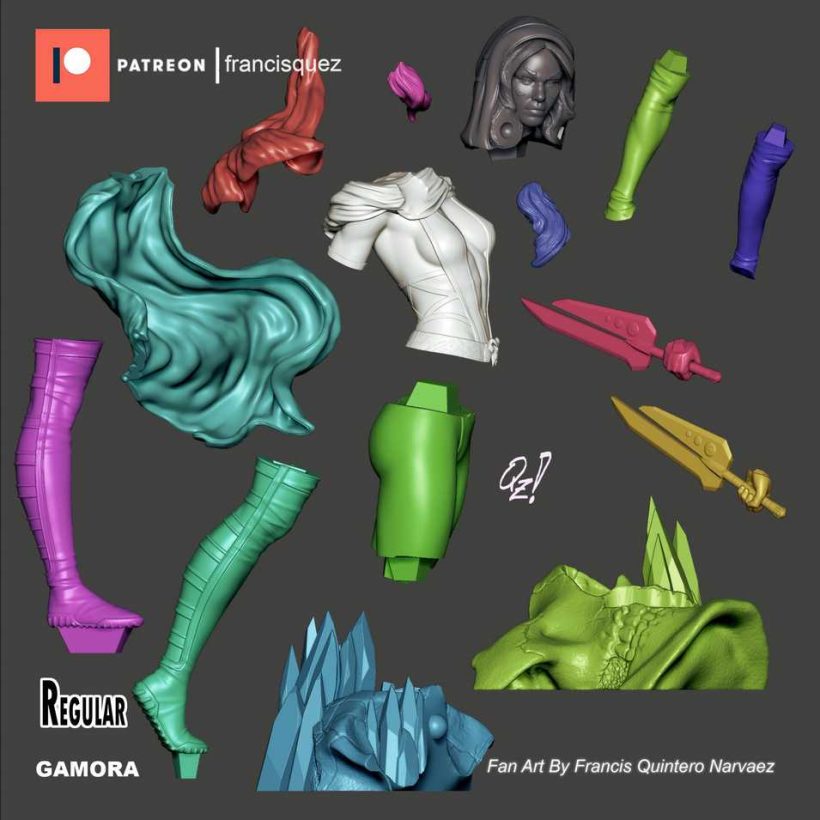 Gamora - 3d stl print files - STL 3D Print Files