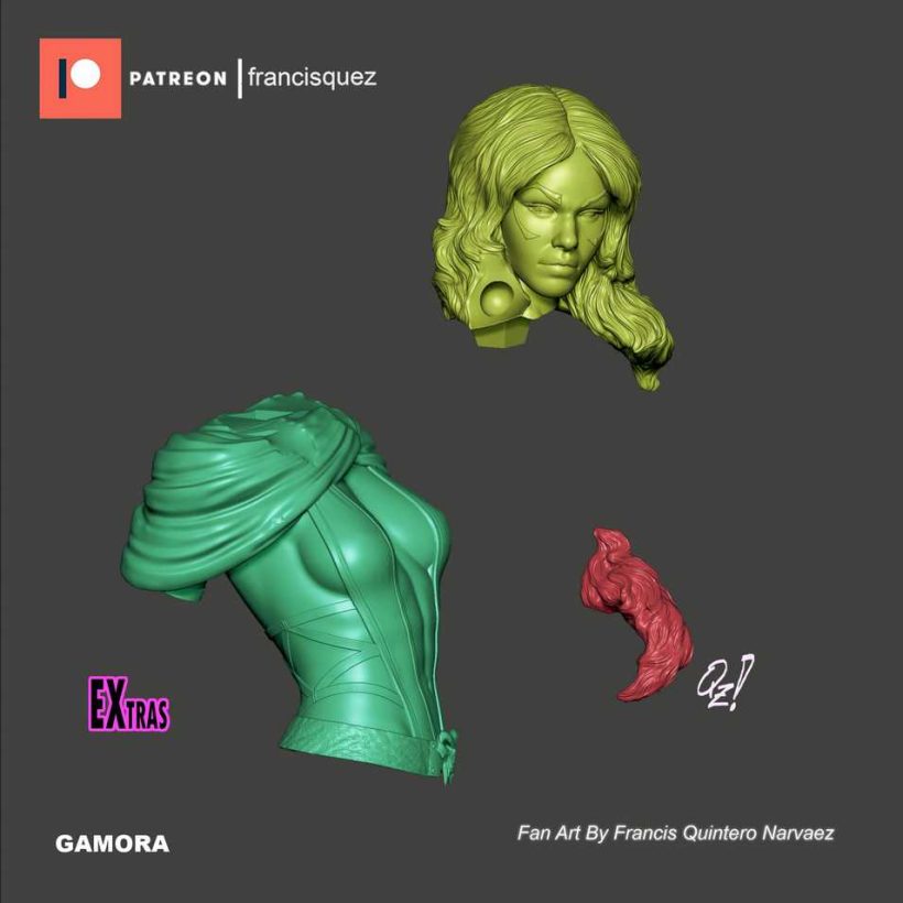 Gamora - 3d stl print files - STL 3D Print Files