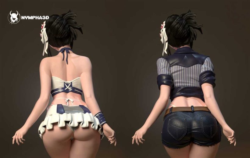 Aerith Tifa Diorama full sfw nsfw - STL - STL 3D print files