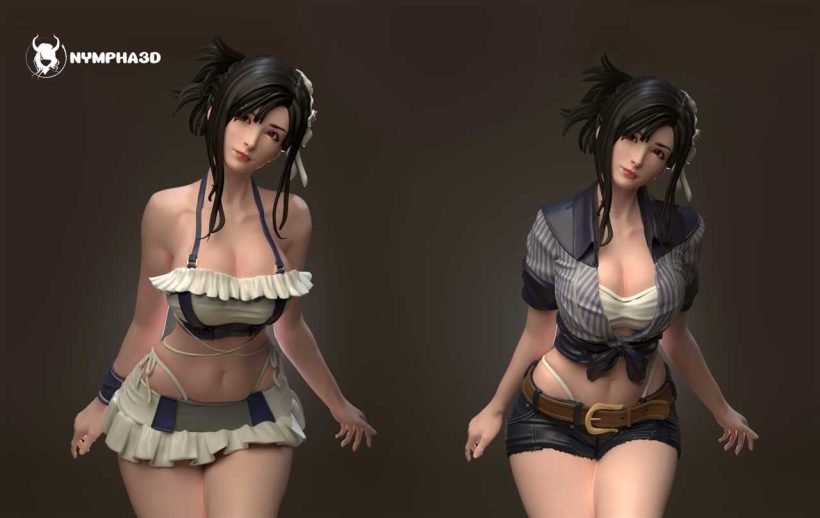 Aerith Tifa Diorama full sfw nsfw - STL - STL 3D print files