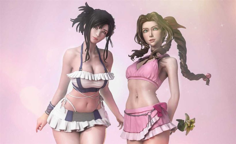 Aerith Tifa Diorama full sfw nsfw - STL - STL 3D print files
