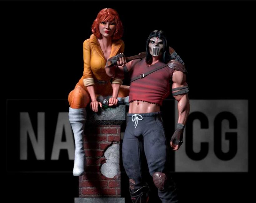 April and Casey from TMNT - STL 3D print files