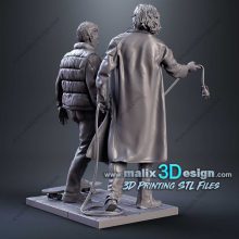Back To The Future Marty And Doc And Delorean - STL 3D print files