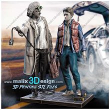 Back To The Future Marty And Doc And Delorean - STL 3D print files