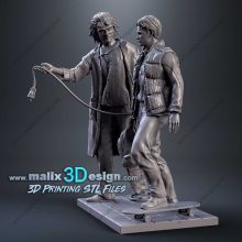Back To The Future Marty And Doc And Delorean - STL 3D print files