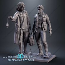 Back To The Future Marty And Doc And Delorean - STL 3D print files