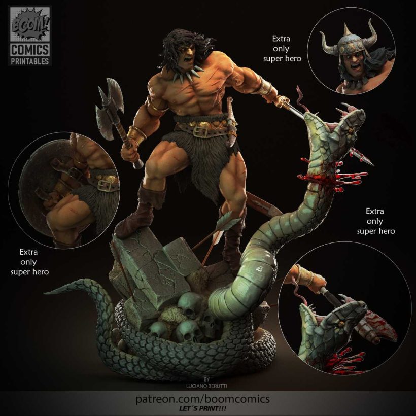 Conan Superhero - STL 3D print files