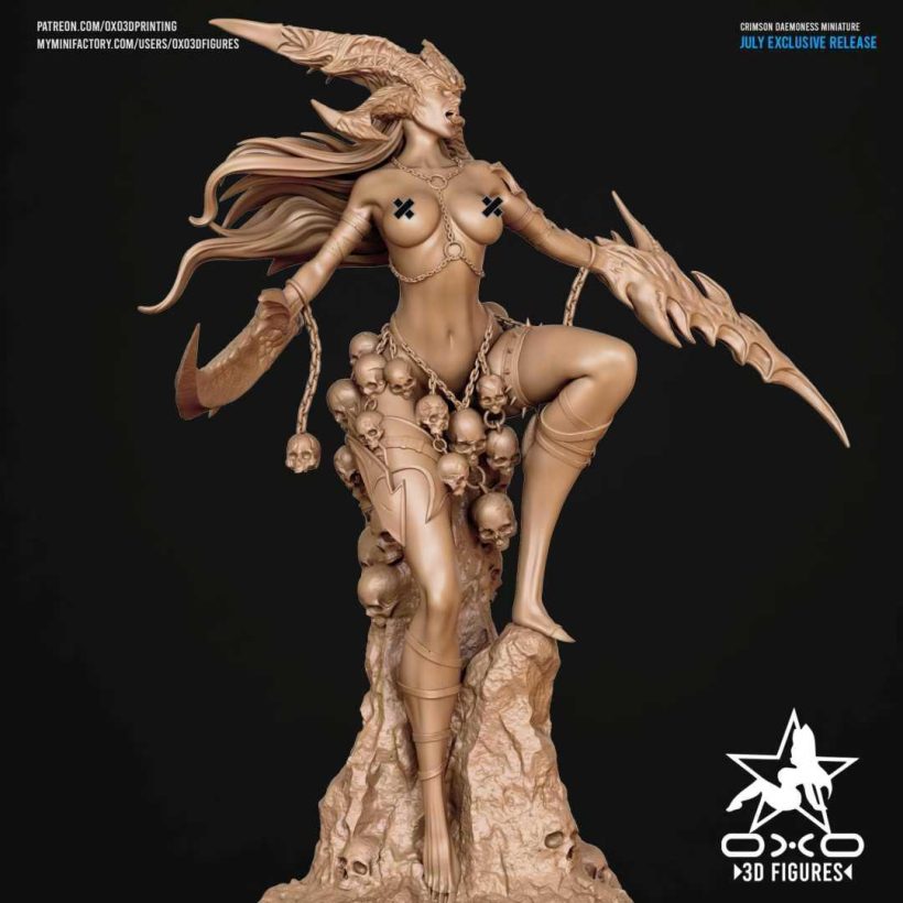 Crimson Daemoness - sfw - nsfw - STL - STL 3D print files