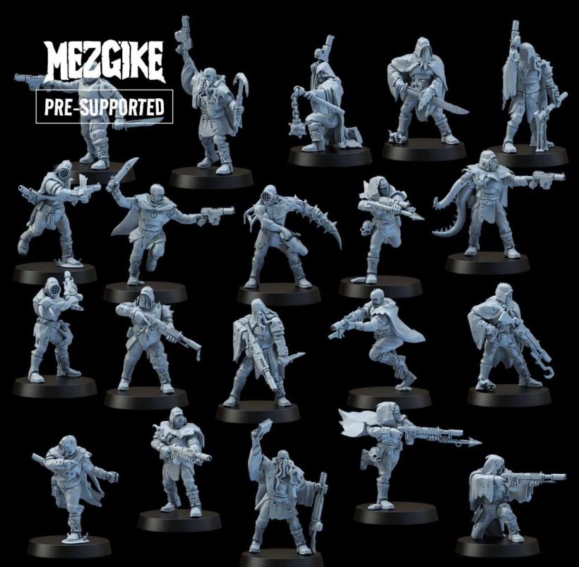 Cultists of the Dredge Mezgike - STL 3D print files