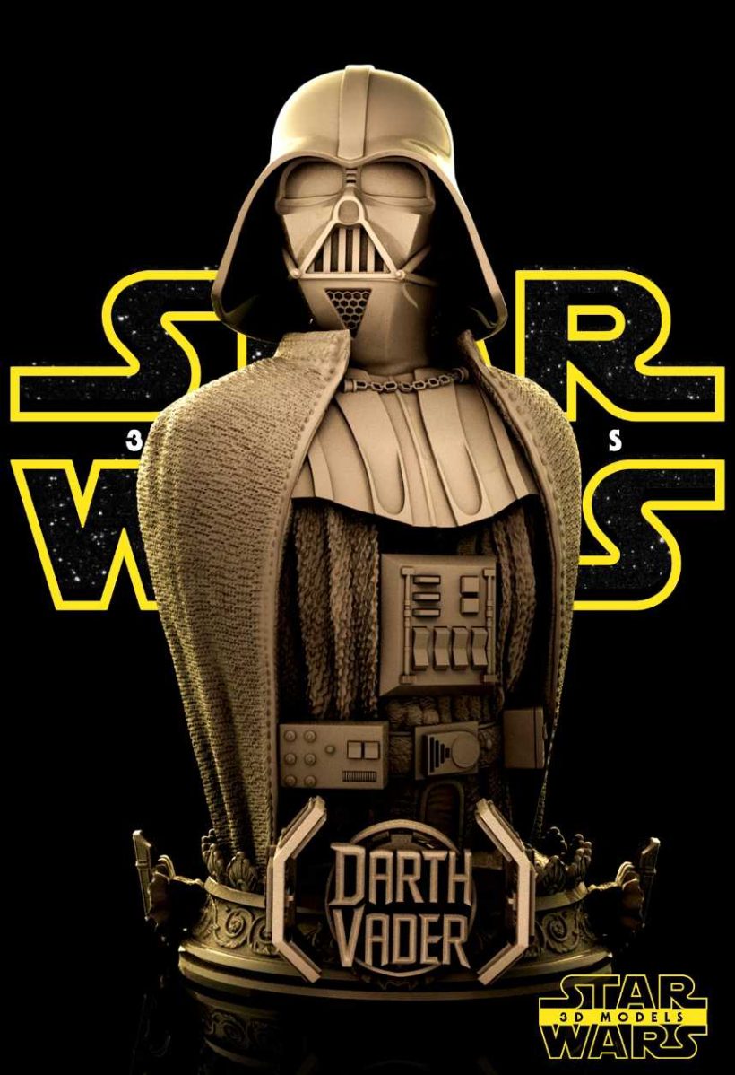 Darth Vader Bust Star Wars Verified - STL 3D print files