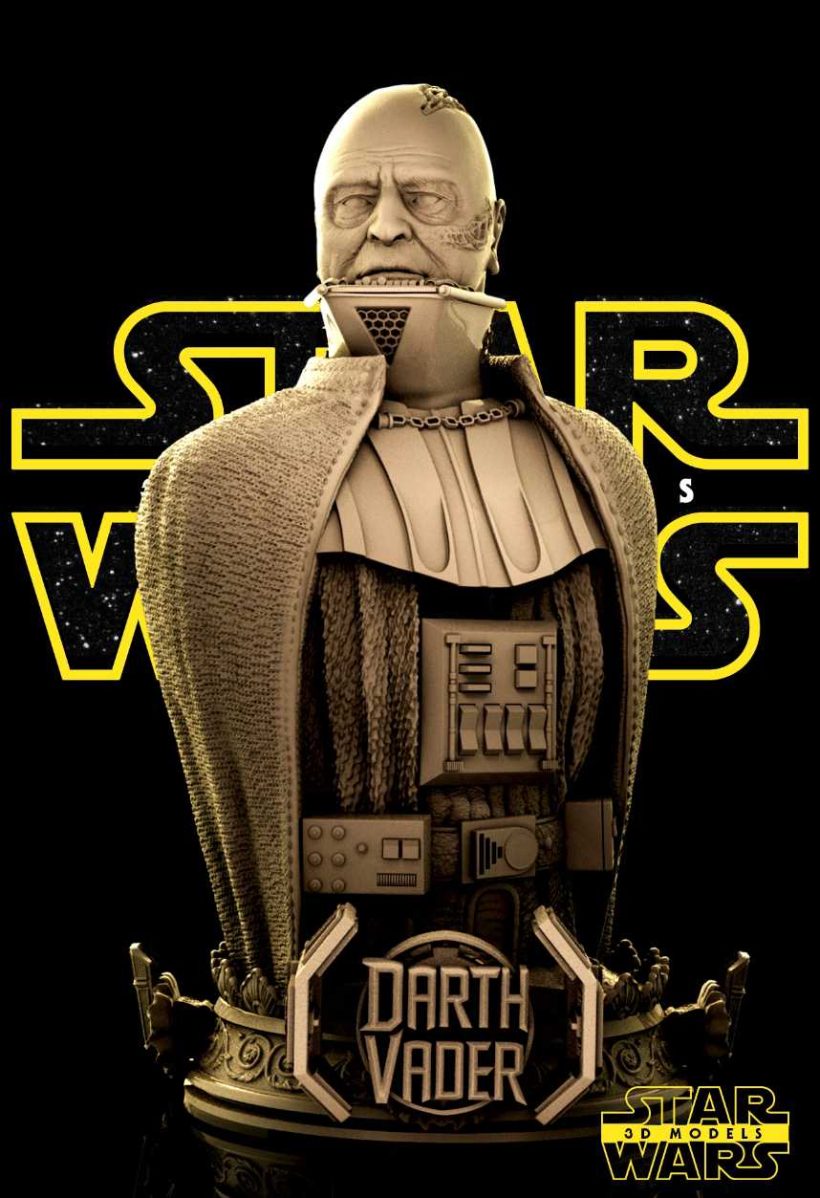 Darth Vader Bust Star Wars Verified - STL 3D print files