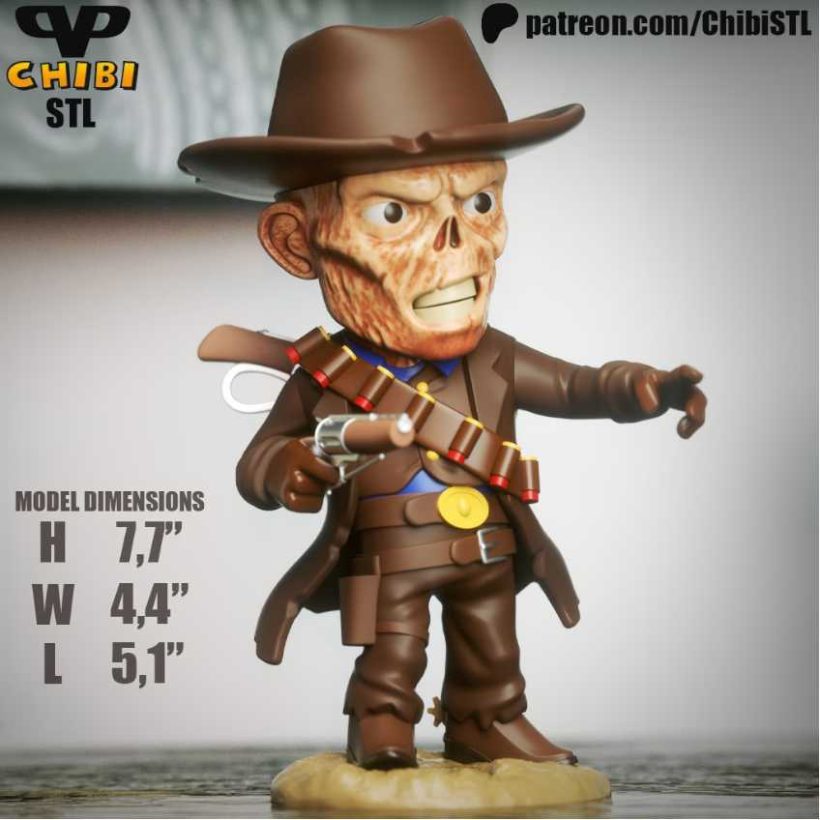 Ghoul Walton Goggins Chibi - STL 3D print files
