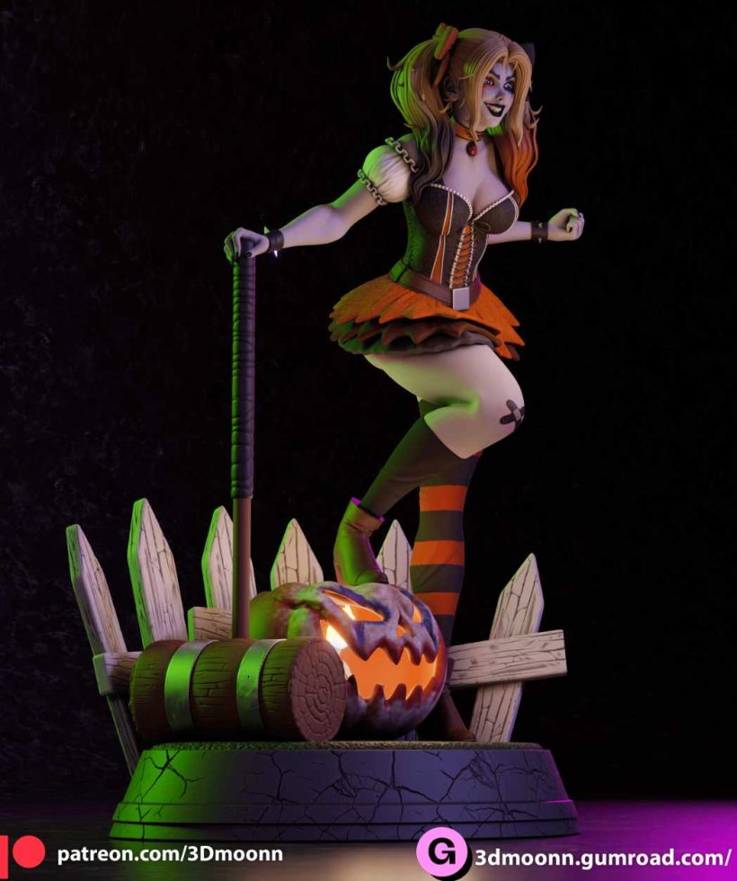 H4rl3y Qu1nn H4ll0w33n D3 Lun4 - STL 3D print files