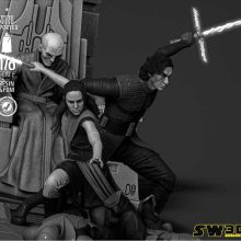Kylo Ren And Rey Diorama - STL 3D print files