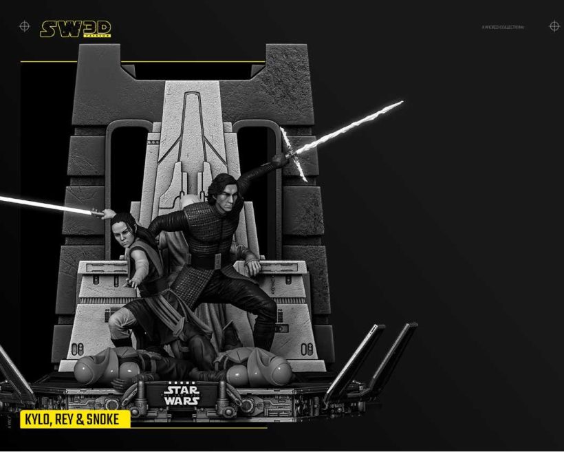 Kylo Ren And Rey Diorama - STL 3D print files