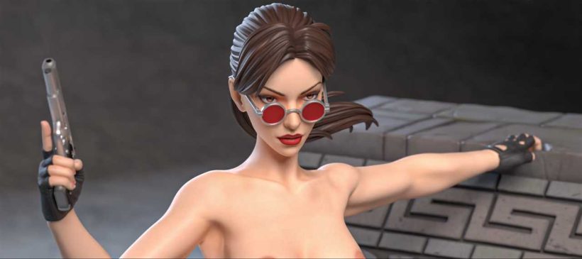 Lara Croft - sfw - nsfw- stl - STL 3D print files
