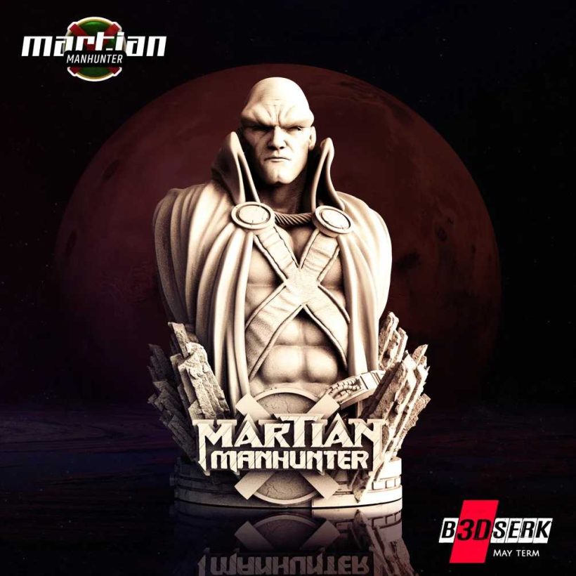 Martian Manhunter Bust Verified - STL 3D print files