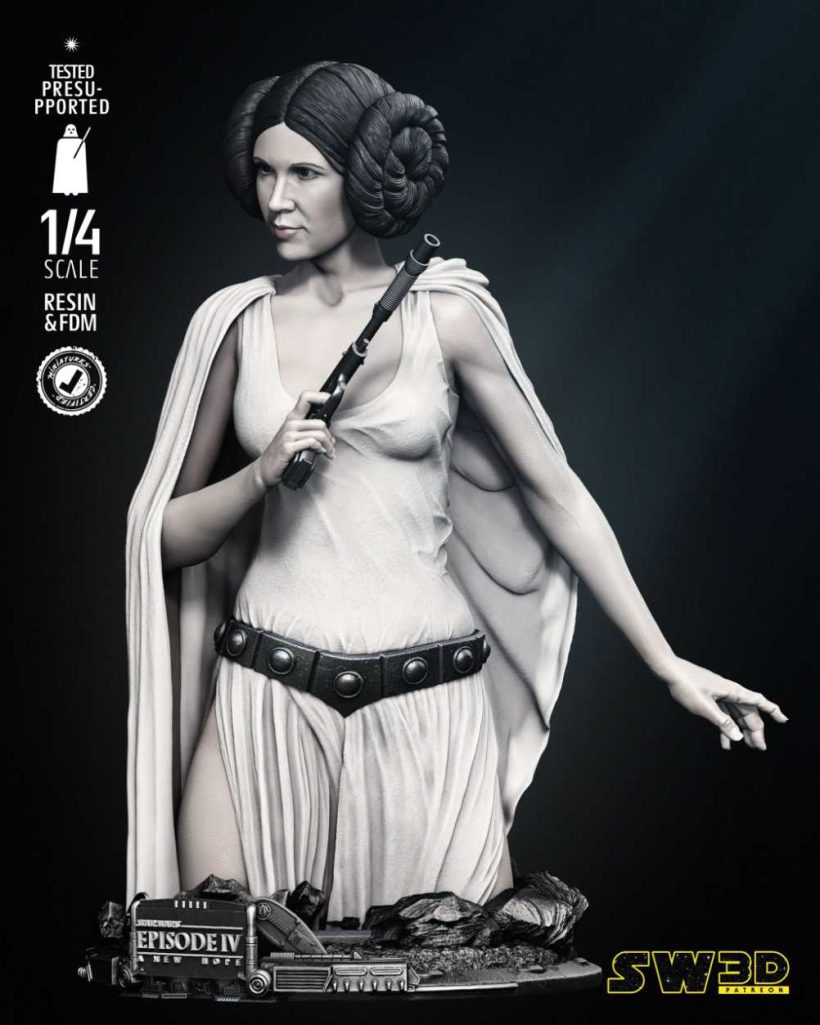 New Hope Leia Bust - STL 3D print files