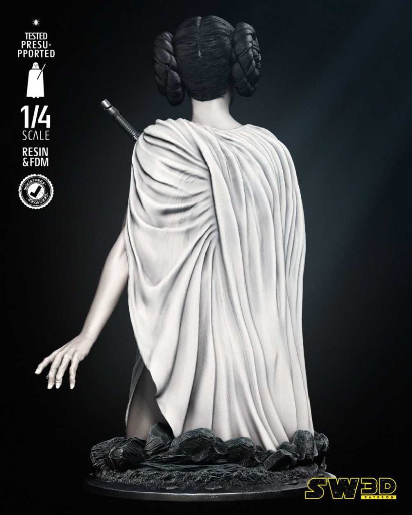 New Hope Leia Bust - STL 3D print files
