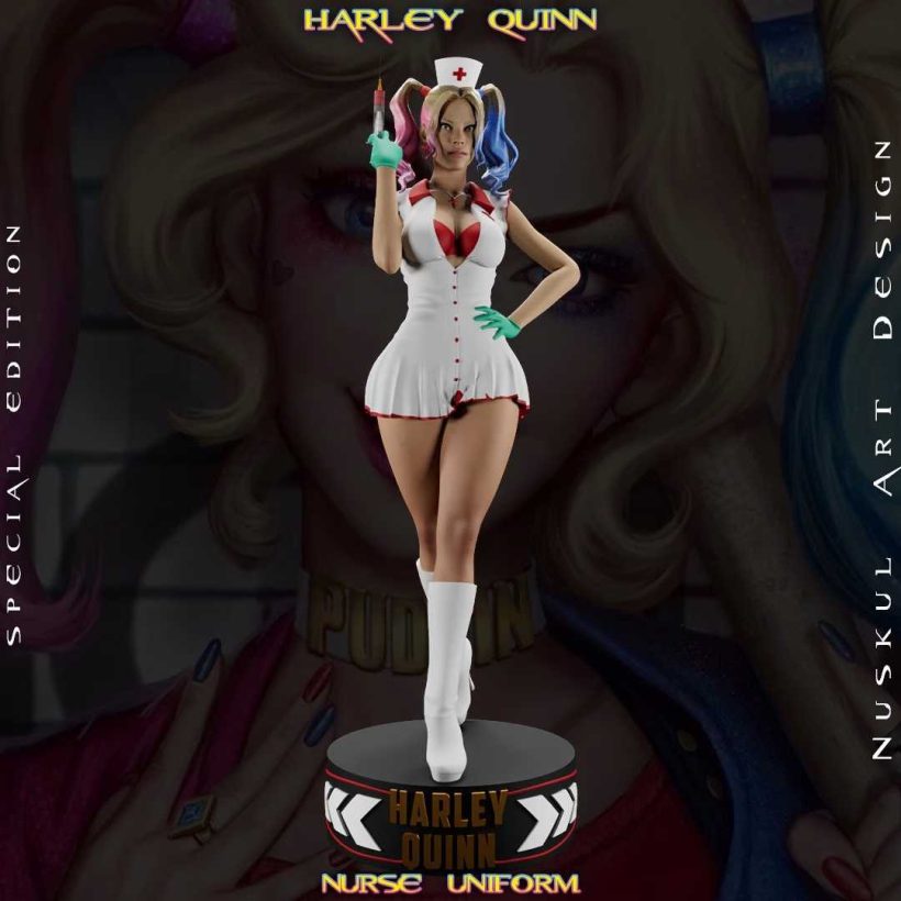 Nuskul Art Harley - Quinn in Nurse Outfit - STL 3D print files