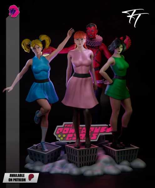 Powerpuff Girls and Him - STL 3D print files