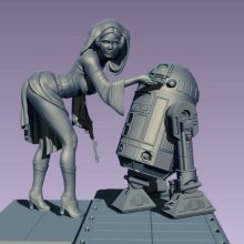 Princess Leia And R2d2 - STL 3D print files