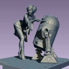 Princess Leia And R2d2 - STL 3D print files