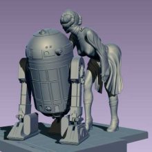 Princess Leia And R2d2 - STL 3D print files