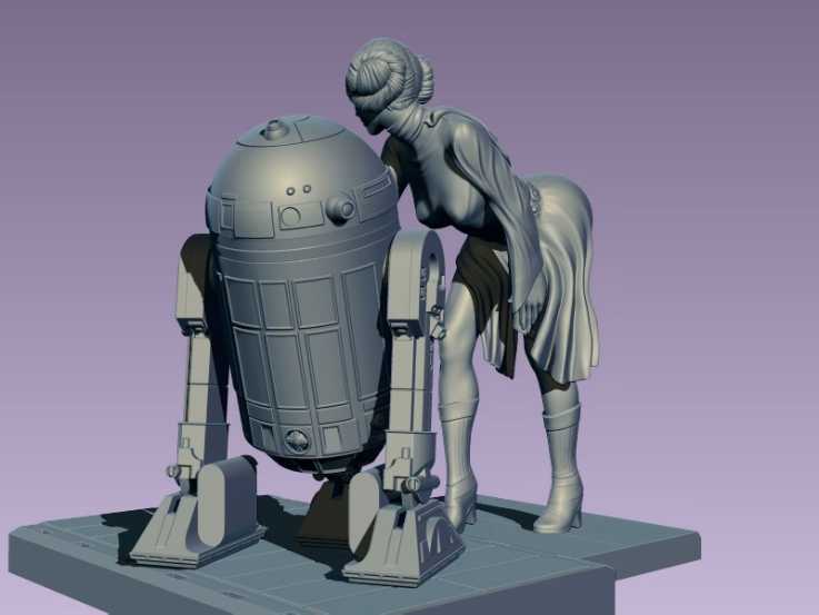 Princess Leia And R2d2 - STL 3D print files