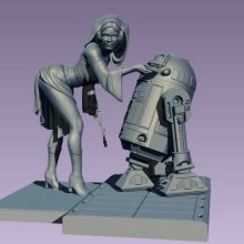 Princess Leia And R2d2 - STL 3D print files