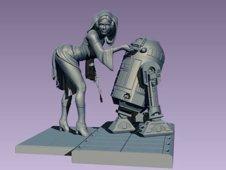Princess Leia And R2d2 - STL 3D print files
