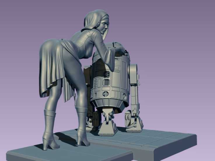 Princess Leia And R2d2 - STL 3D print files
