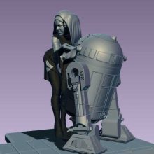 Princess Leia And R2d2 - STL 3D print files