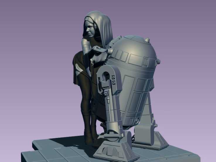 Princess Leia And R2d2 - STL 3D print files