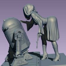 Princess Leia And R2d2 - STL 3D print files
