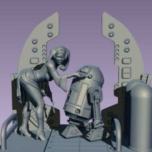 Princess Leia And R2d2 - STL 3D print files