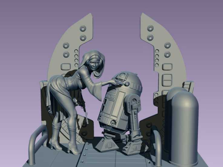 Princess Leia And R2d2 - STL 3D print files
