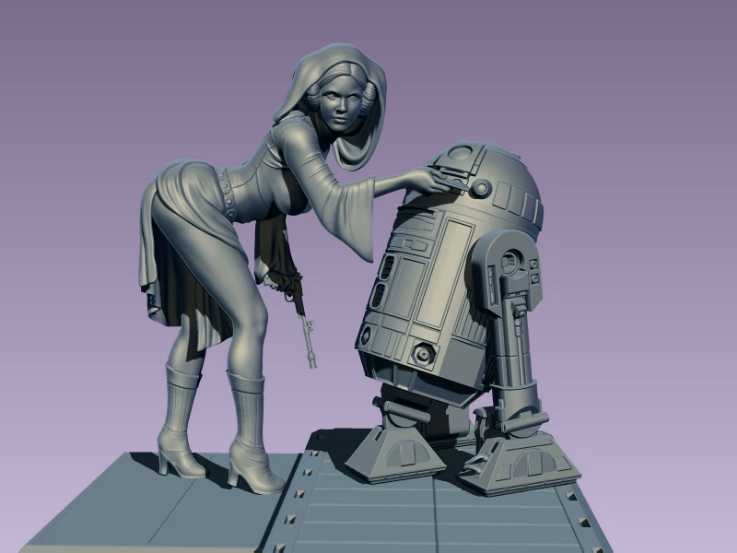 Princess Leia And R2d2 - STL 3D print files