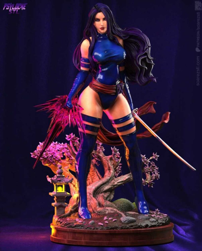 Psylocke 7 - STL 3D print files