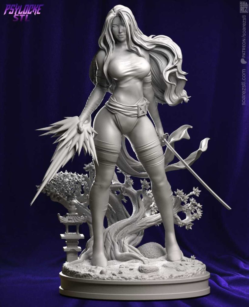 Psylocke 7 - STL 3D print files