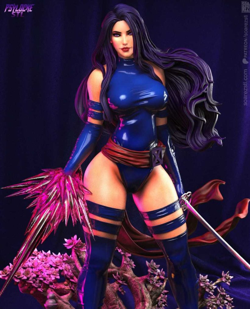 Psylocke 7 - STL 3D print files