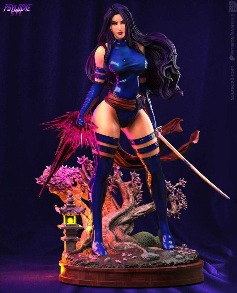 Psylocke 7 - STL 3D print files